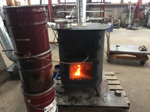 自然吸気型廃油ストーブのテスト | himiel stove